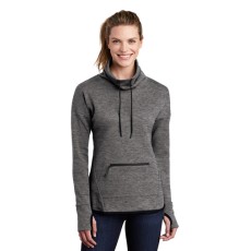 Ladies Triumph Cowl Neck Pullover- Dark Grey