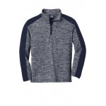 Adult, Ladies & Youth Electric Heather Navy Colorblock 1/4-Zip Pullover