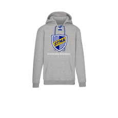 Adult Lace Up Hooded Grey Sweatshirt